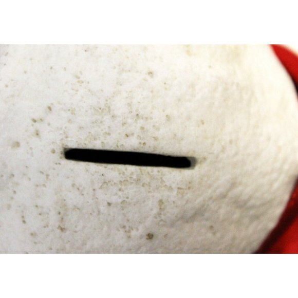 VTG? Hand-Painted Heavy Ceramic Teddy Bear Coin Slot Bank White Black Red Ribbon - Picture 8 of 8